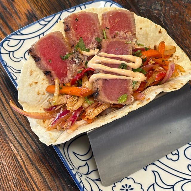 Seared Ahi Tuna Taco.